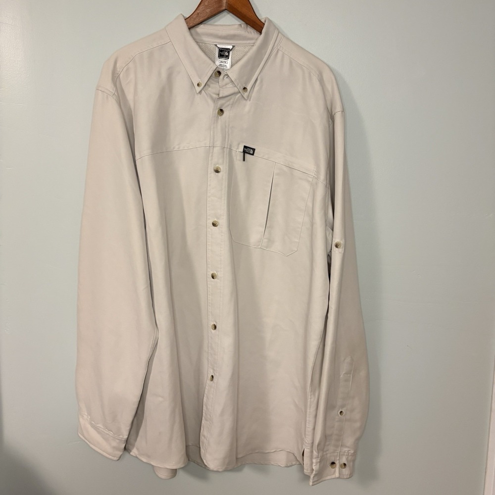 The North Face Syncline Long Sleeve Shirt Mens XXL Ivory Hiking Outdoor NWT